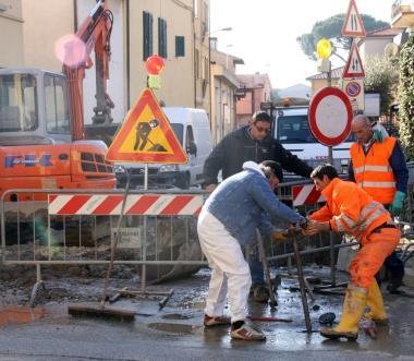 Lavori dellacquedotto 