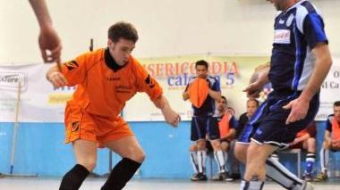 Un’azione di gioco nel calcio/5 Figc