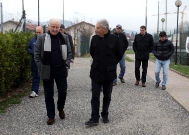 Mister Trapattoni durante il sopralluogo in citt&agrave; 