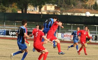 Un gol segnato dal Pisa Sporting Club durante questo campionato di Eccellenza  