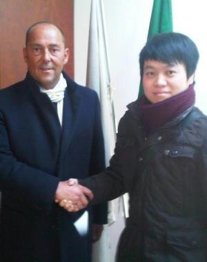 Bettazzi e il giovane Huang 