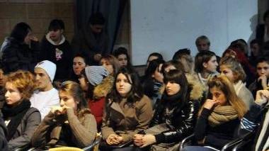 Alcuni studenti del Montessori al concerto