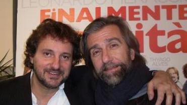 Leonardo Pieraccioni con Francesco Ciampi In alto il set