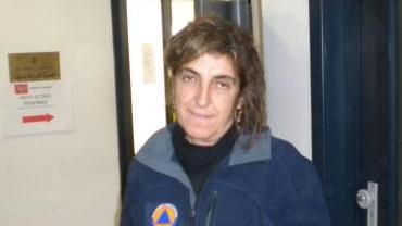Maria Sargentini e a destra l’evacuazione di quartiere Matteotti