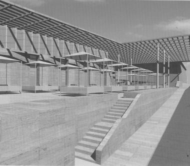 <b>CANTIERI E PARCHEGGI: </b>Il rendering del mercato coperto e gli scavi in piazza Mercurio 