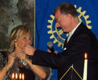 Anna Molinari con il presidente Veroli 