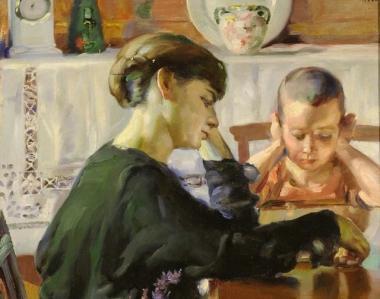 Un particolare di un quadro dellartista Ezio Ricci in mostra alla Fondazione Bml 