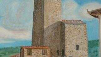 Una delle opere in mostra a Vinci