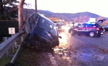 Lincidente lungo via della Botte a Fornacette 
