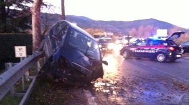L’incidente lungo via della Botte a Fornacette