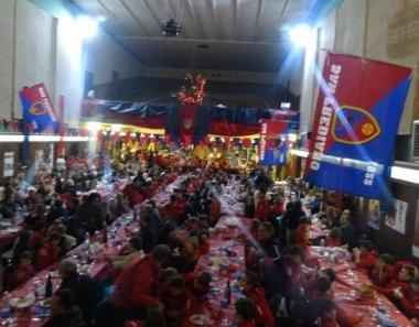 Due immagini della festa del San Frediano calcio 