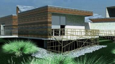 Il rendering del futuro centro visite