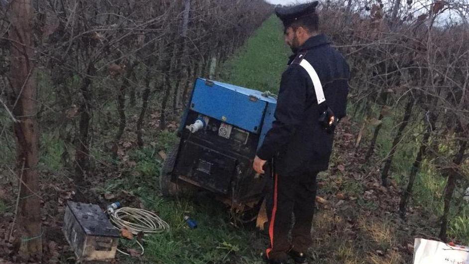 Campogalliano. Macchinario edile rubato trovato in un vigneto