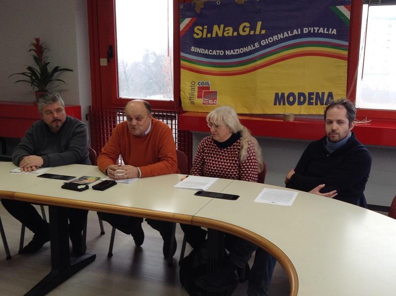 I rappresentanti degli edicolanti di Modena e provincia
