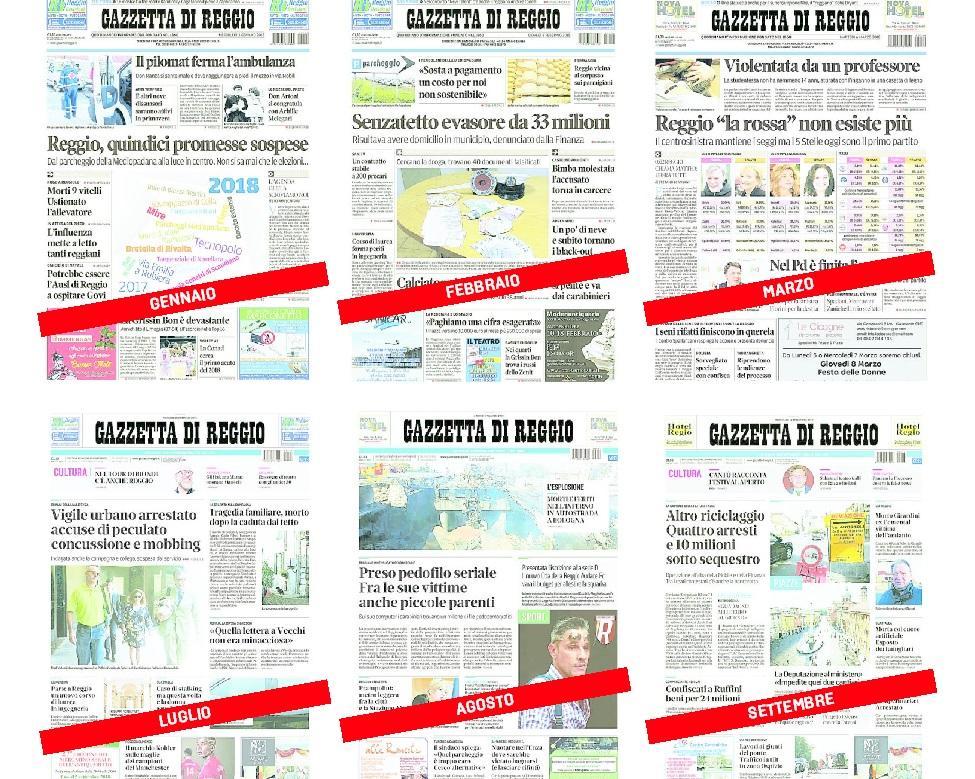Dodici mesi e dodici fatti, vota la prima pagina più rappresentativa del 2018