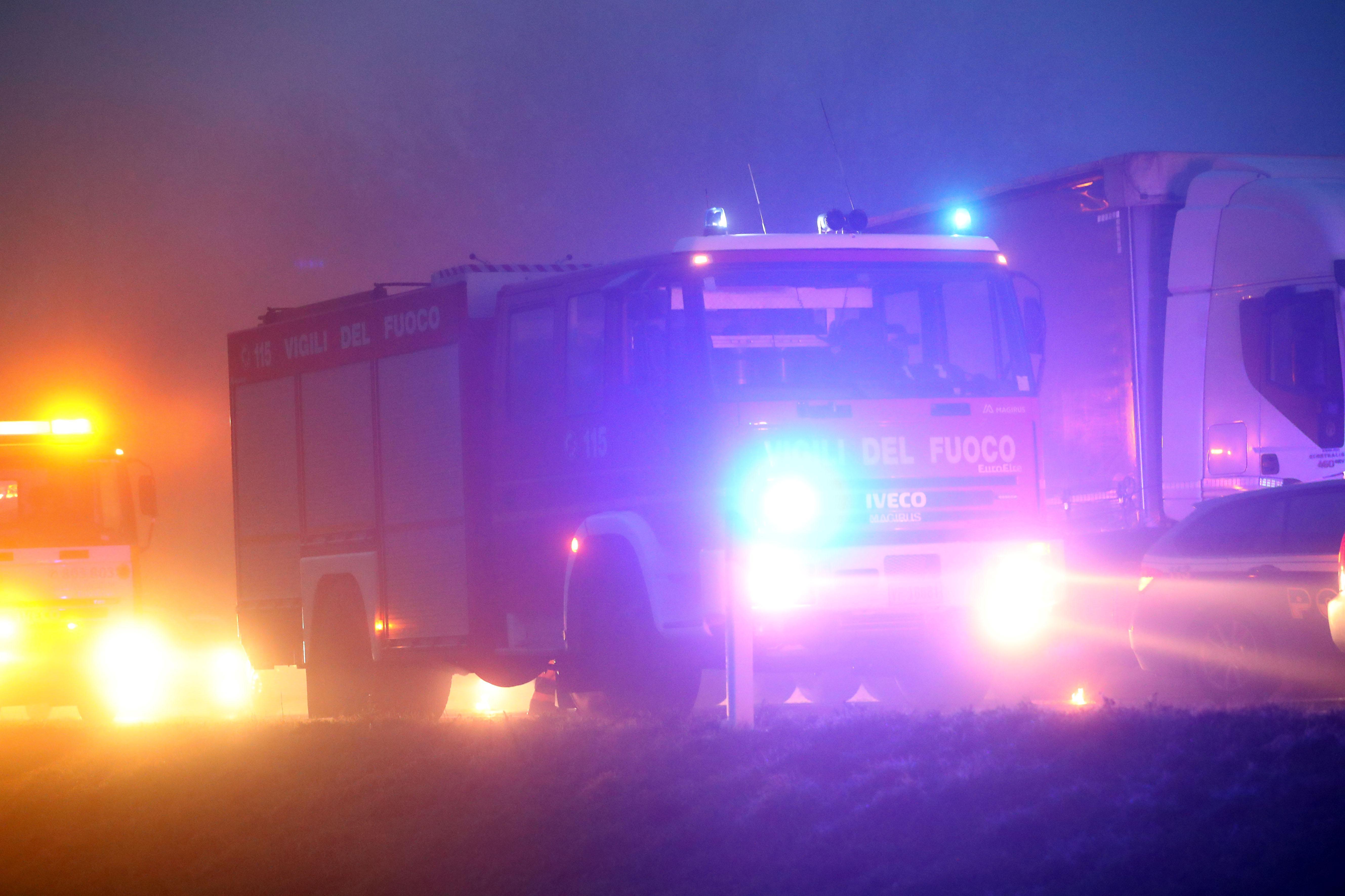 Un intervento dei vigili del fuoco