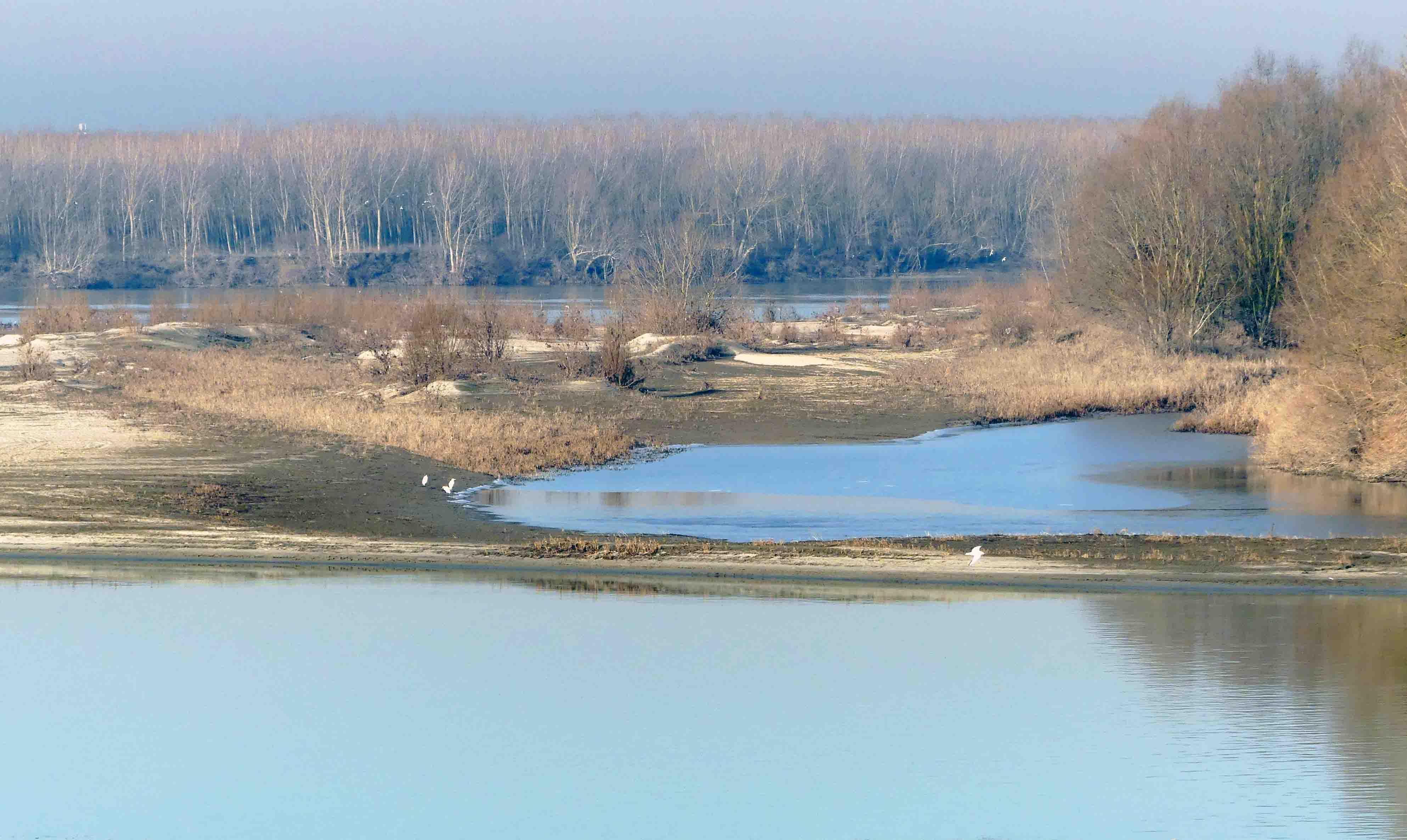 Il fiume Po in secca: a gennaio è sotto di 5 metri