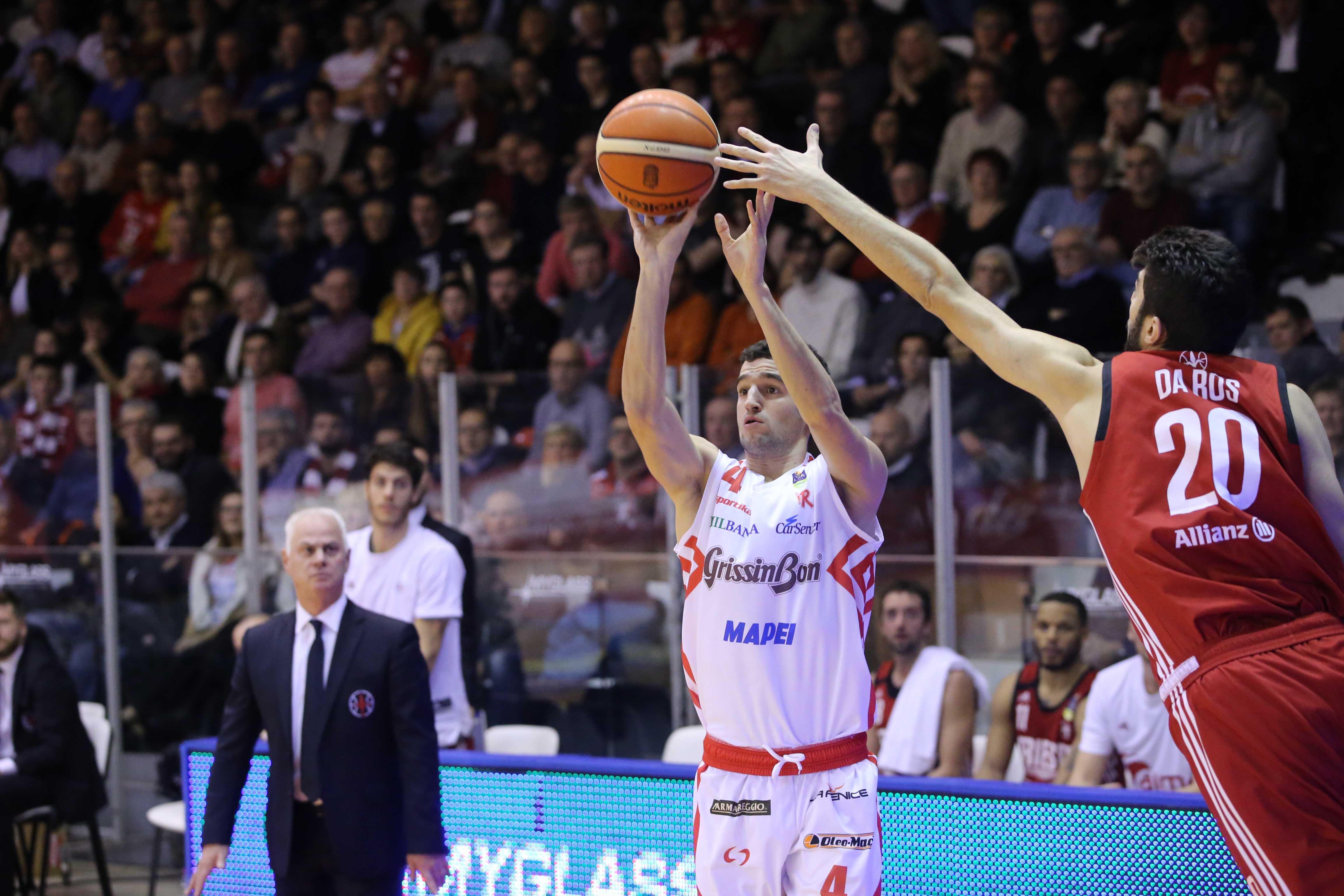 Federico Mussini ha realizzato 11 punti nell'amichevole contro Trieste