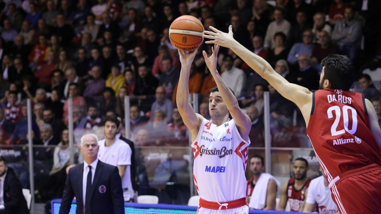 Federico Mussini ha realizzato 11 punti nell'amichevole contro Trieste