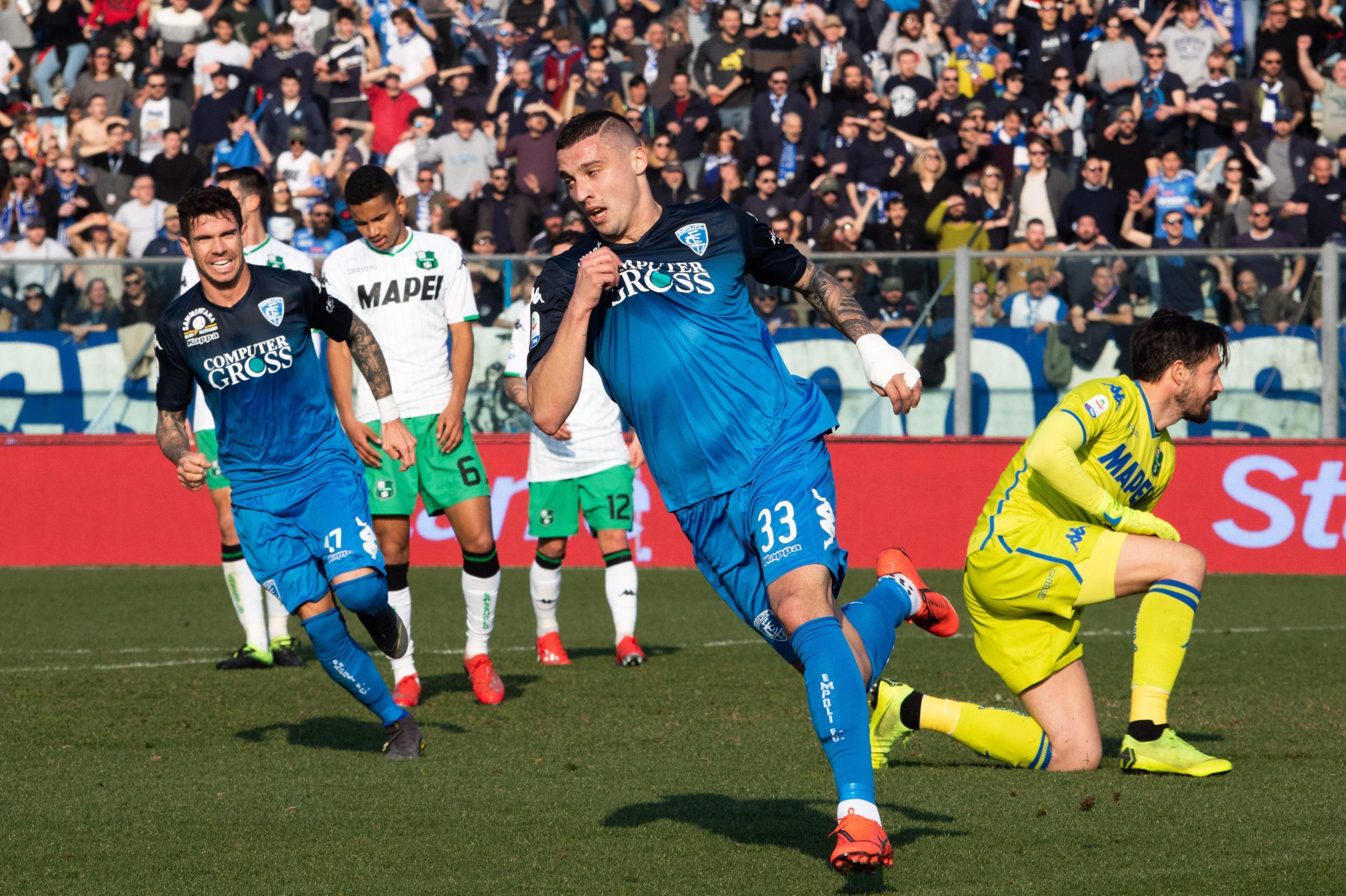 Sassuolo irriconoscibile e travolto a Empoli 3-0