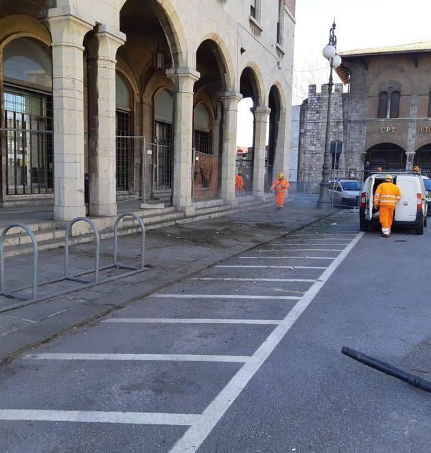 Interventi anti-degrado nella zona dei loggiati 