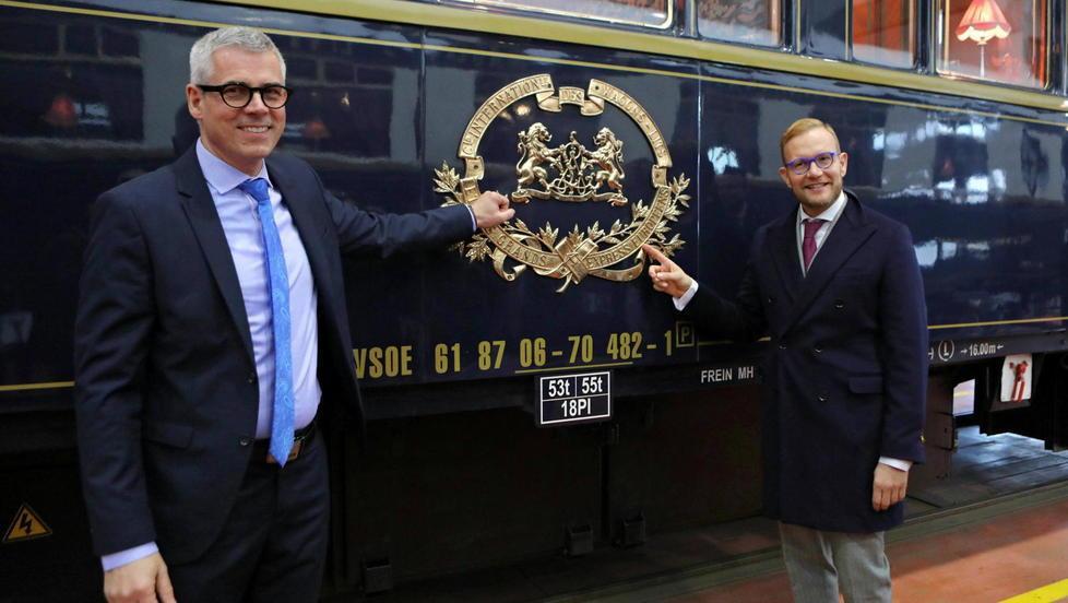 Jean Marie Monreau direttore tecnico della proprietà e Luigi Cantamessa per la fondazione Ferrovie