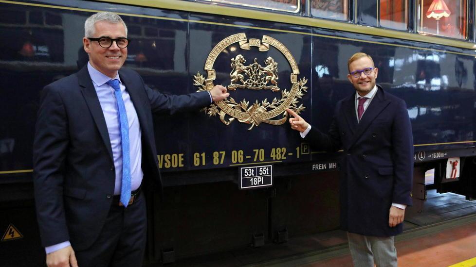Jean Marie Monreau direttore tecnico della proprietà e Luigi Cantamessa per la fondazione Ferrovie
