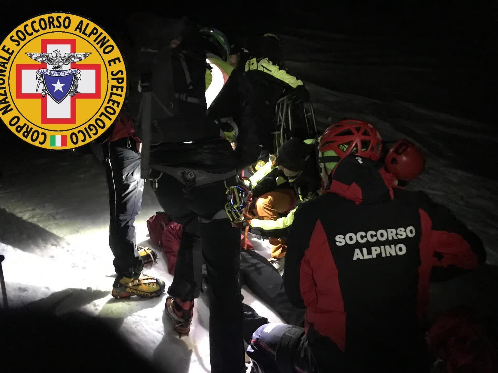 L'intervento del Soccorso alpino