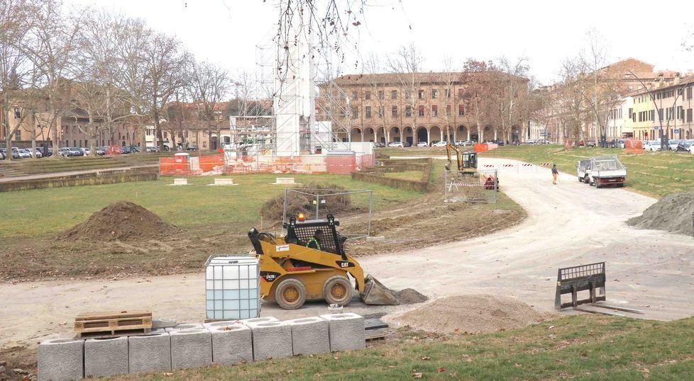 Piazza Ariostea Iniziato il restyling
