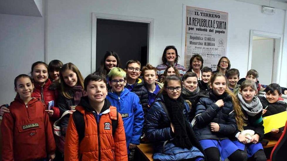 Gli alunni della scuola Chiesa al Tirreno