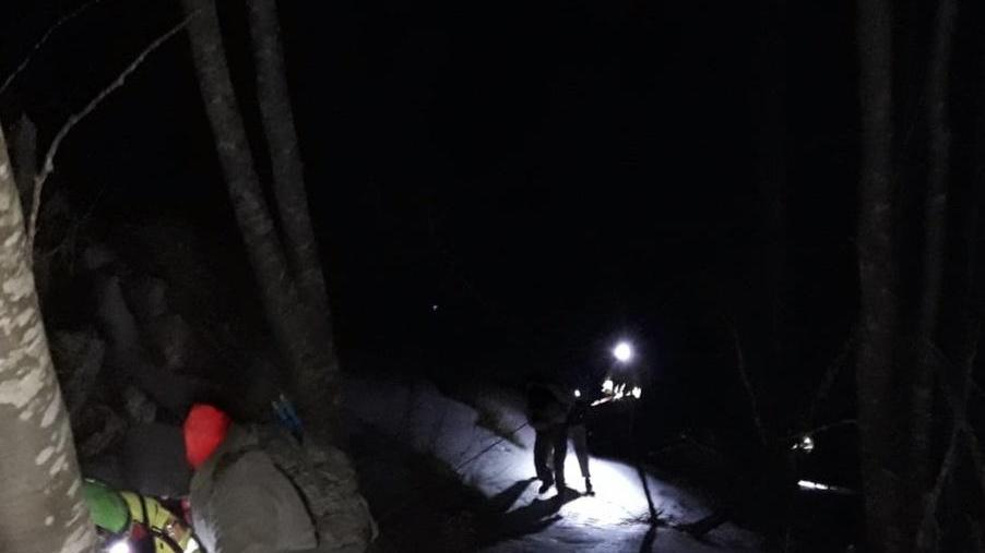 In salvo a notte fonda gli escursionisti bloccati a Pizzo d’Uccello