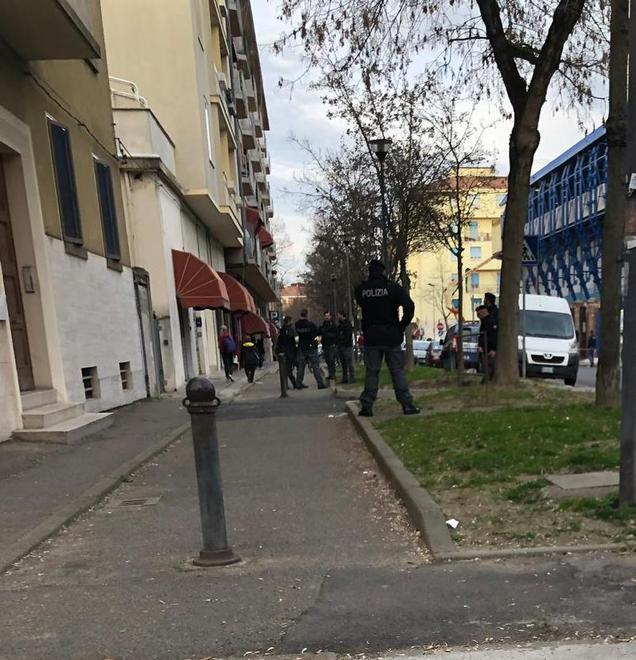 Via Ortigara Ieri servizio di controllo della polizia