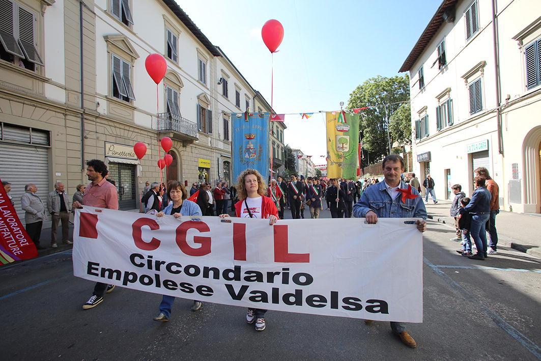 Un corteo della Cgil Empolese Valdelsa