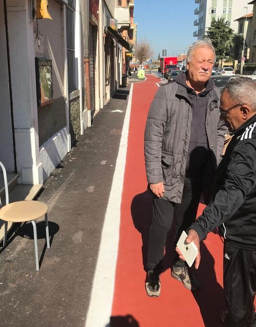 Anche nel tratto in via Mameli criticità e poco entusiasmo
