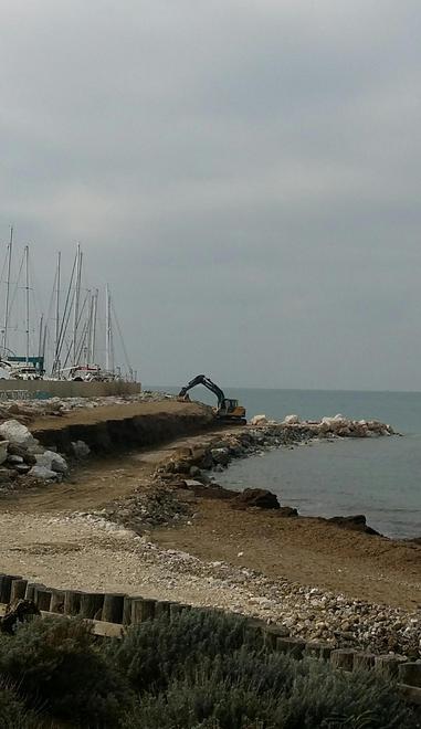 Cantiere per i lavori in mare