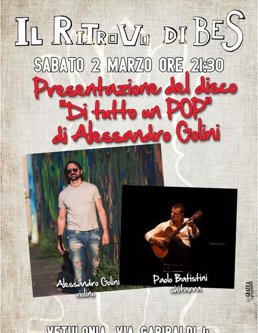 Un violino prestato al pop Alessandro Golini presenta il suo cd 