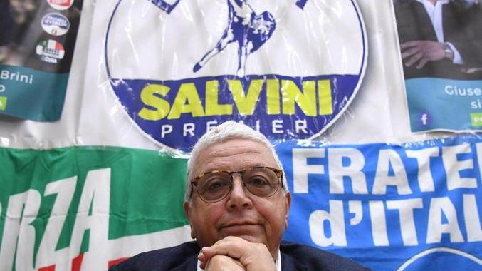Un primo piano di Giuseppe Brini, candidato sindaco del centrodestra a Pontedera (Foto Silvi)