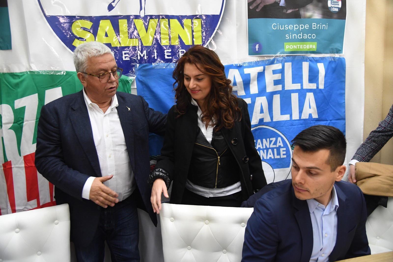 Giuseppe Brini con Susanna Ceccardi ed Edoardo Ziello