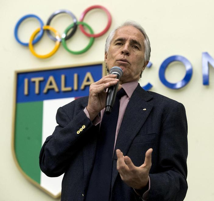 Il presidente del Coni Malagò questa mattina a CarraraFiere