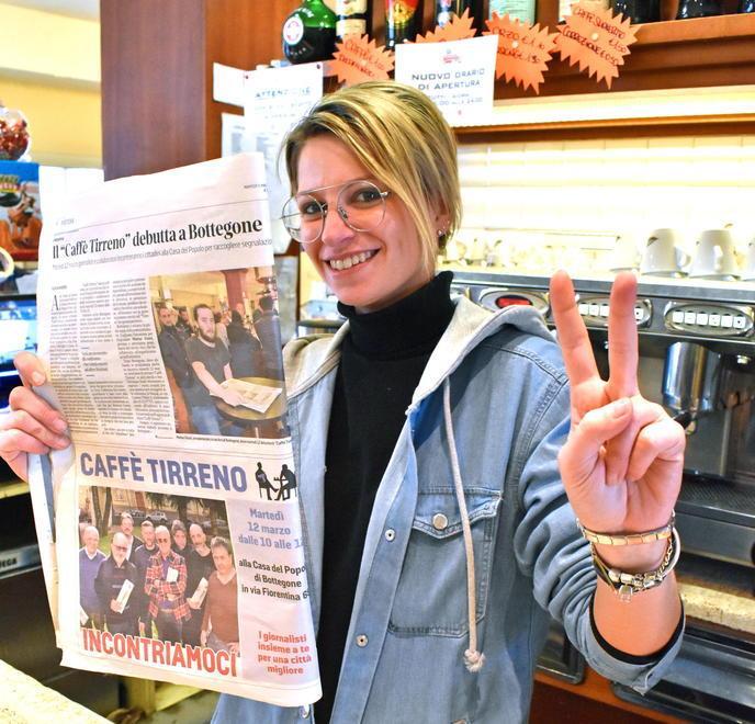 Cecilia, barista al circolo Arci Bottegone (Foto Gori)