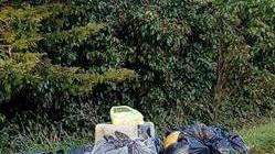 Rifiuti abbandonati vicino al cimitero
