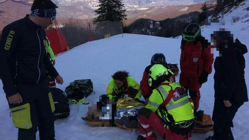 Cade sugli sci e si ferisce Interviene l’elisoccorso