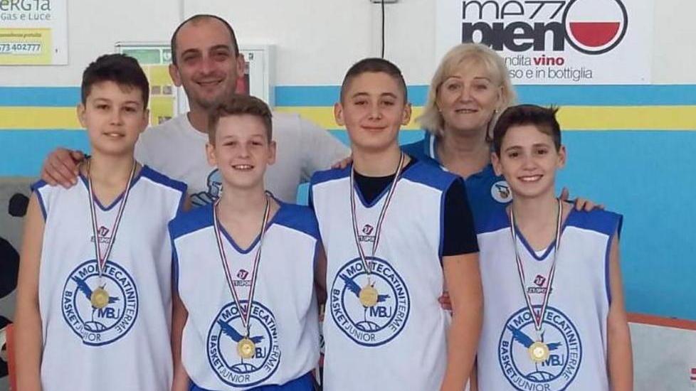 I vincitori della categoria Under 13 Old Lions del Montecatini Basket