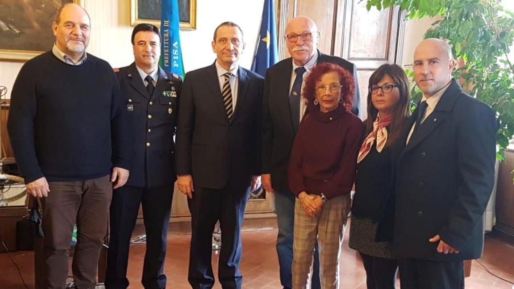 Una delegazione dell'Ancri ricevuta dal prefetto di Pisa
