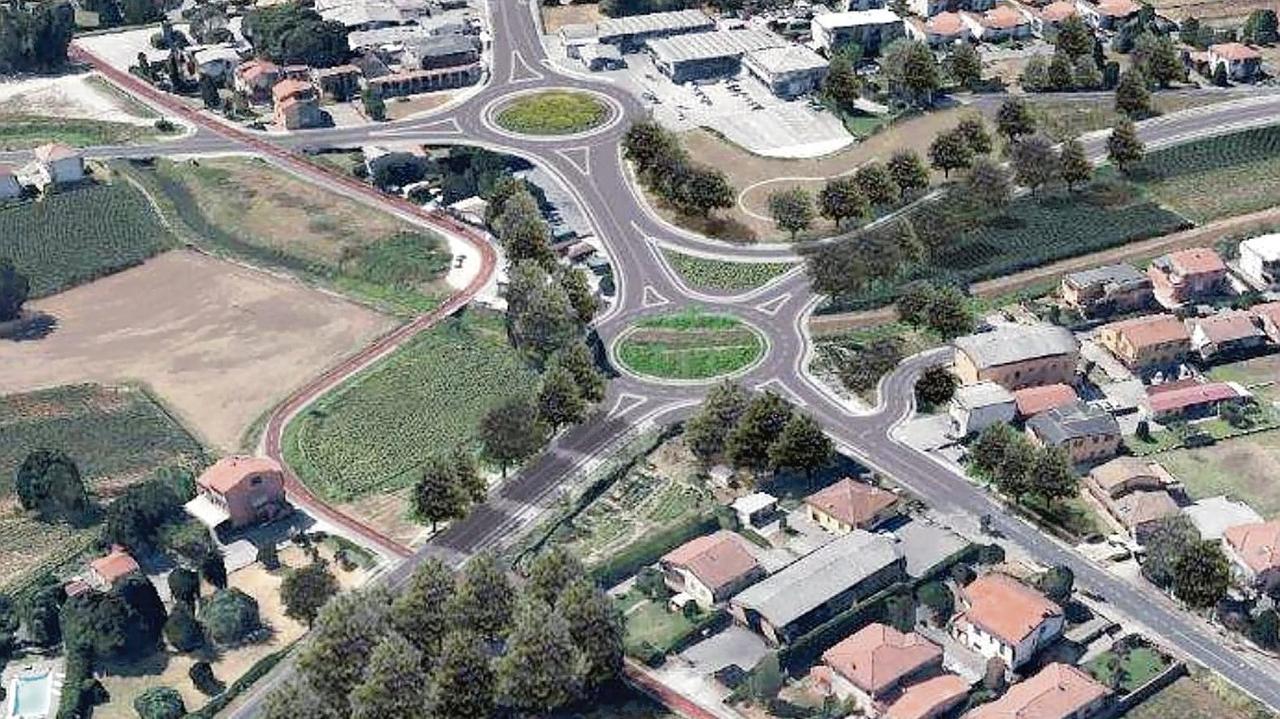 La simulazione delle nuove rotatorie di Antraccoli