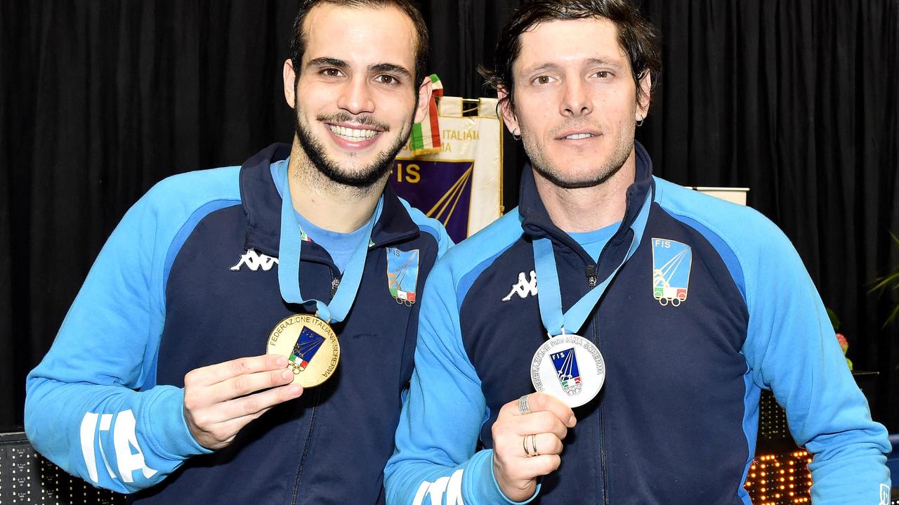 Luca Curatoli con Aldo Montano
