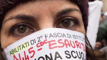 Docenti reggiani protestano contro il precariato