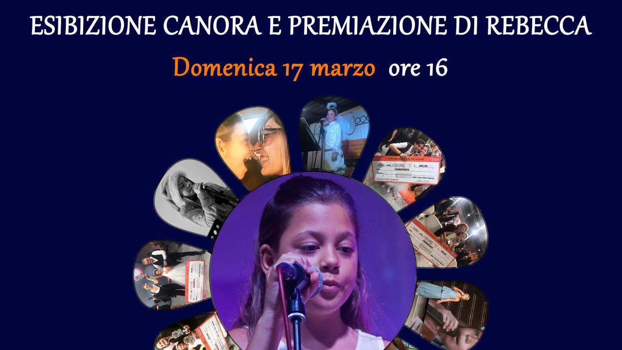 Premio speciale alla giovane cantante Rebecca Merlini