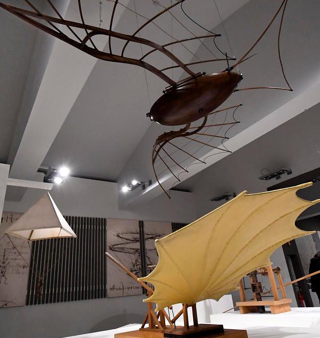 Una delle sale che ospitano la mostra “Leonardo Da Vinci. La scienza prima della scienza”