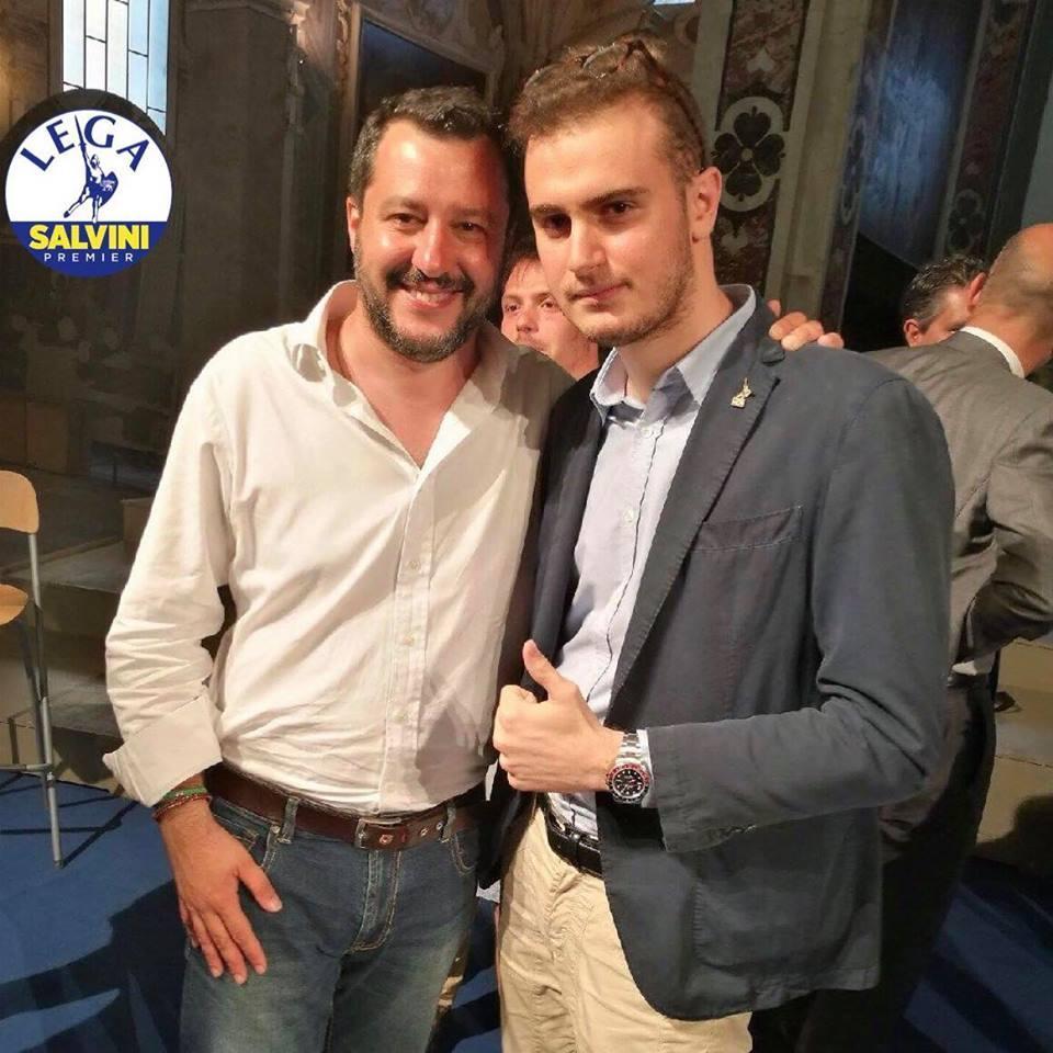 Augusto Casali con Matteo Salvini
